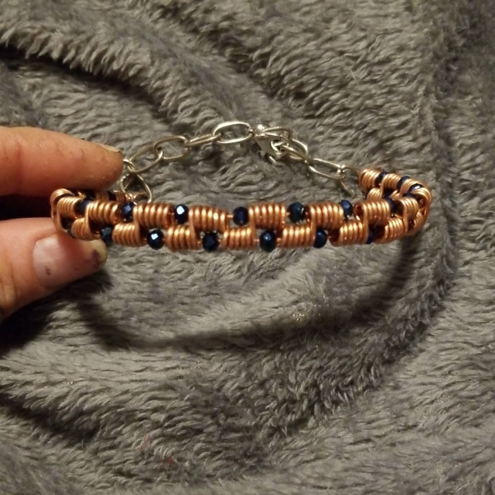 Copper Wire Coil Bracelet